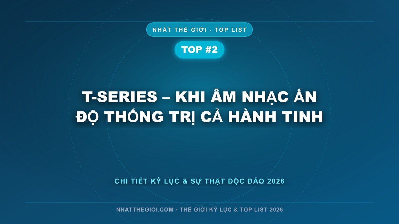 T-Series – Khi Âm Nhạc Ấn Độ Thống Trị Cả Hành Tinh - Kênh YouTube Nhiều Sub Nhất Thế Giới 2025 – Khi Internet Trở Thành Đế Chế Giải Trí Toàn Cầu