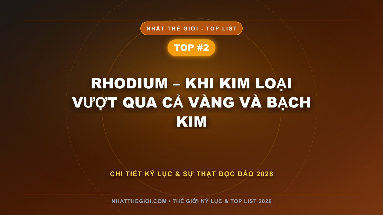 Rhodium – Khi kim loại vượt qua cả vàng và bạch kim - Kim Loại Đắt Nhất Thế Giới 2025 – Khi Giá Trị Được Đo Bằng Từng Nguyên Tử