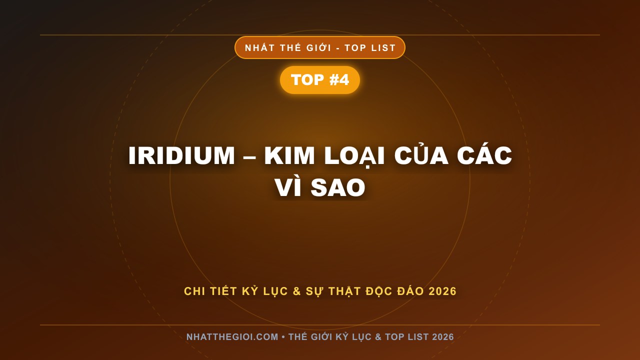 Iridium – Kim loại của các vì sao - Kim Loại Đắt Nhất Thế Giới 2025 – Khi Giá Trị Được Đo Bằng Từng Nguyên Tử