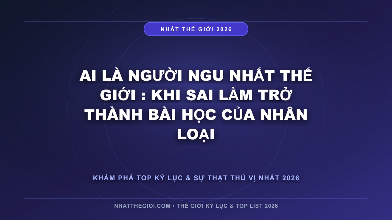 Hình ảnh kỷ lục Ai Là người Ngu Nhất Thế Giới mới nhất 2026