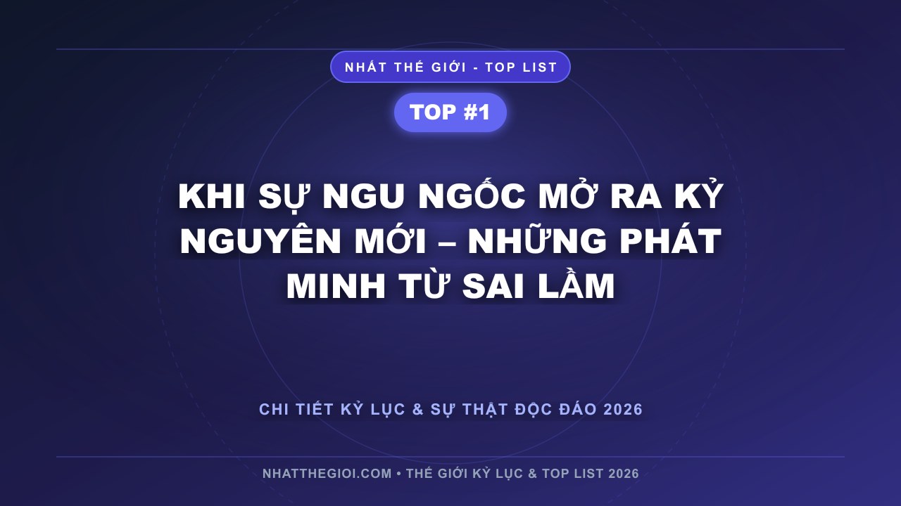 Khi sự ngu ngốc mở ra kỷ nguyên mới – Những phát minh từ sai lầm - Ai Là người Ngu Nhất Thế Giới – Khi Sai Lầm Trở Thành Bài Học Của Nhân Loại