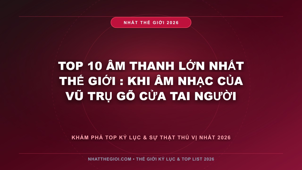 Hình ảnh kỷ lục Top 10 Âm Thanh Lớn Nhất Thế Giới mới nhất 2026