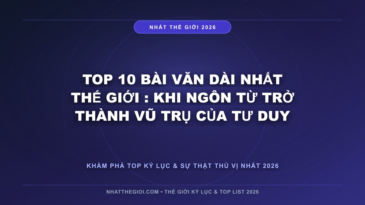 Hình ảnh kỷ lục Top 10 Bài Văn Dài Nhất Thế Giới mới nhất 2026
