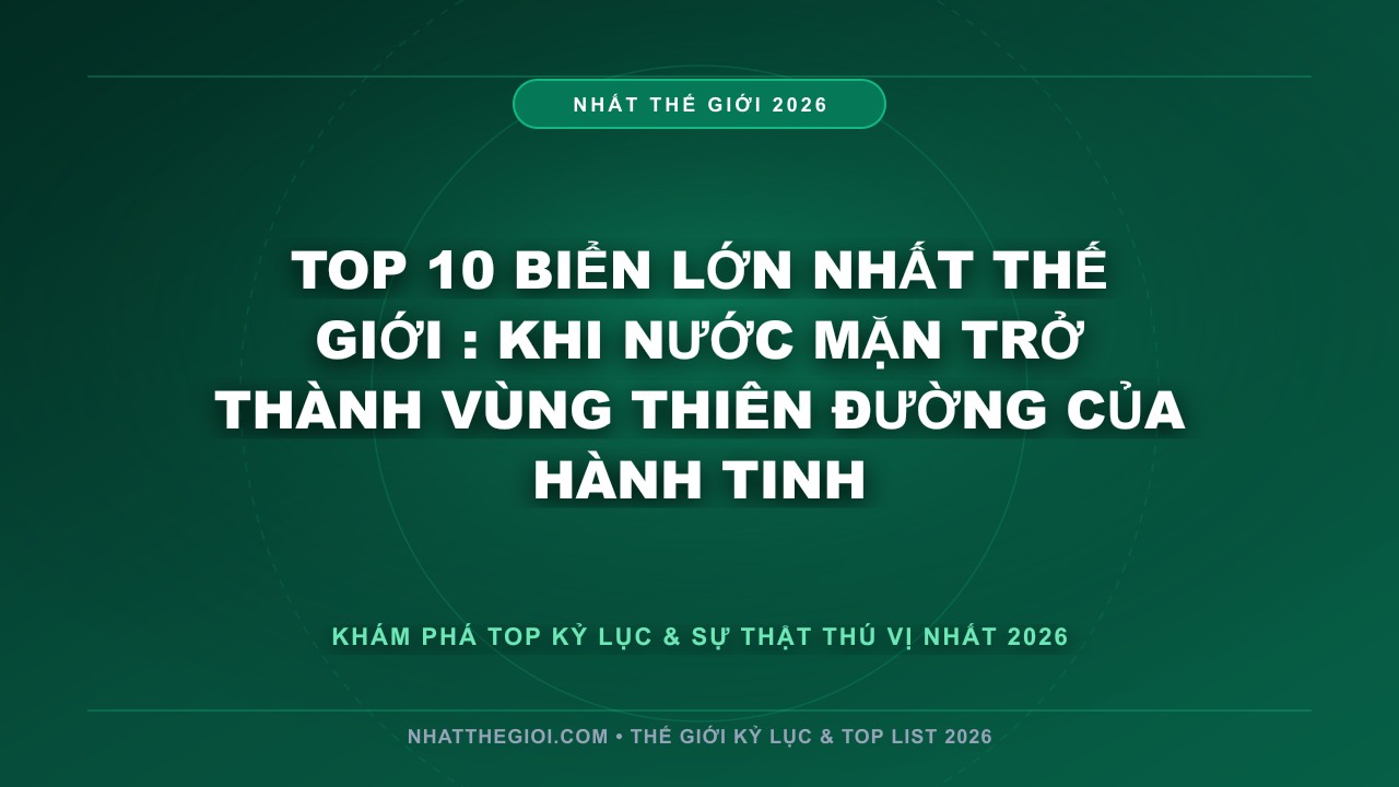 Hình ảnh kỷ lục Top 10 Biển Lớn Nhất Thế Giới mới nhất 2026