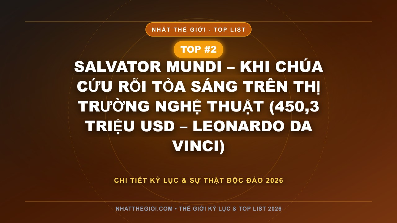 Salvator Mundi – Khi Chúa Cứu Rỗi Tỏa Sáng Trên Thị Trường Nghệ Thuật (450,3 triệu USD – Leonardo da Vinci) - Top 10 Bức Tranh Đắt Nhất Thế Giới: Những Kiệt Tác Khi Cảm Xúc Trở Thành Vàng Ròng