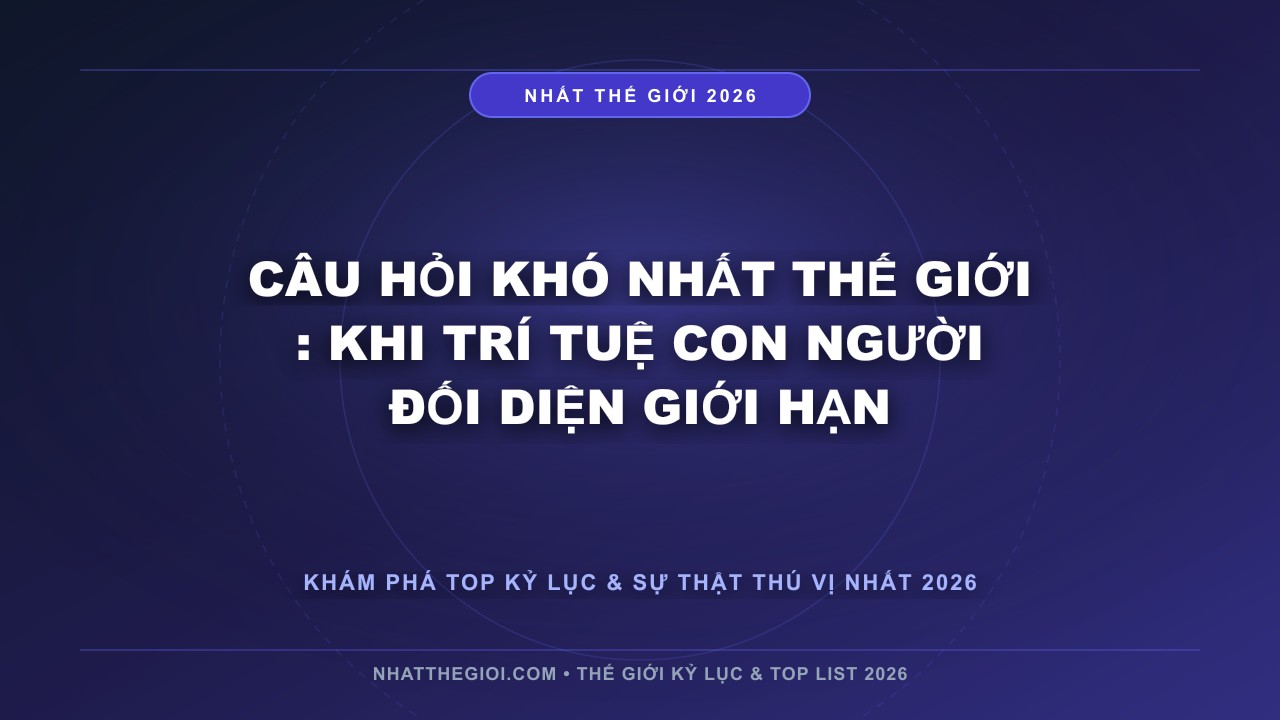 Hình ảnh kỷ lục Câu Hỏi Khó Nhất Thế Giới mới nhất 2026