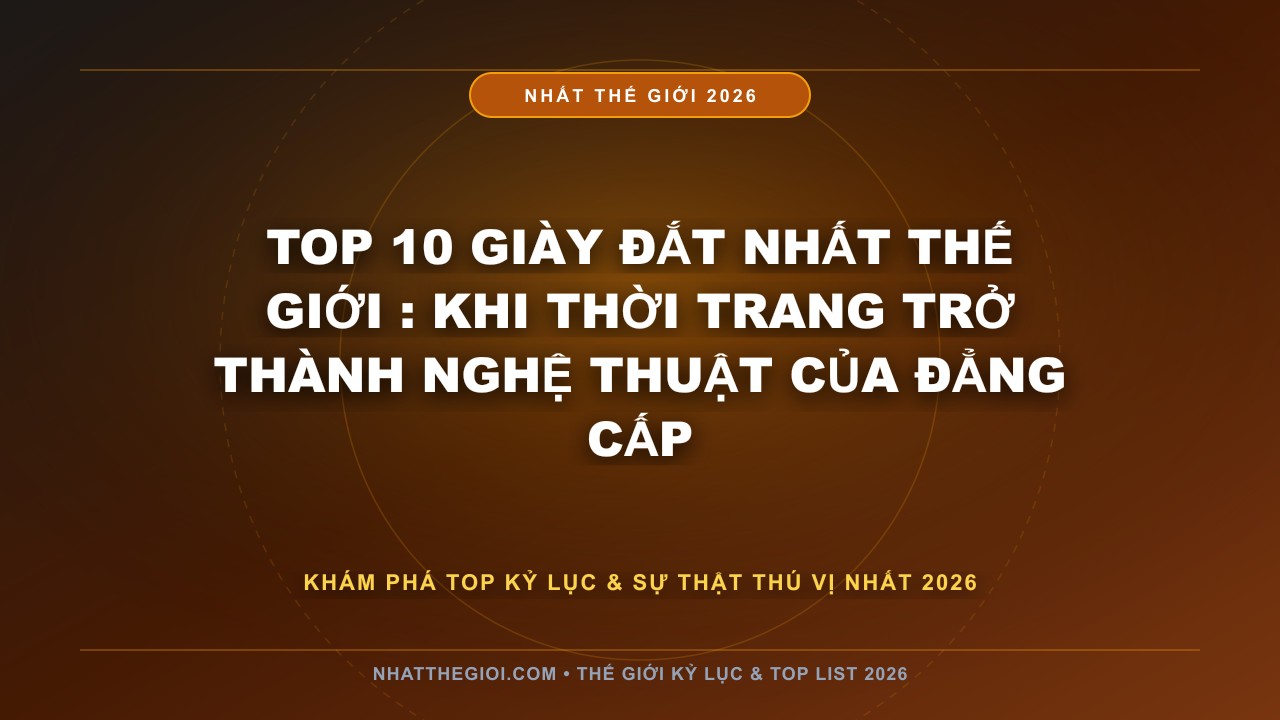 Hình ảnh kỷ lục Top 10 Giày Đắt Nhất Thế Giới mới nhất 2026