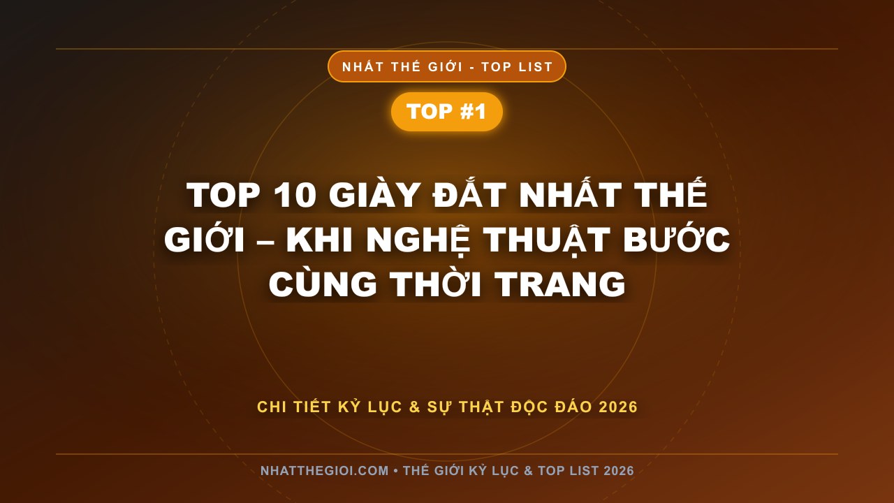 Top 10 Giày Đắt Nhất Thế Giới – Khi Nghệ Thuật Bước Cùng Thời Trang - Top 10 Giày Đắt Nhất Thế Giới – Khi Thời Trang Trở Thành Nghệ Thuật Của Đẳng Cấp