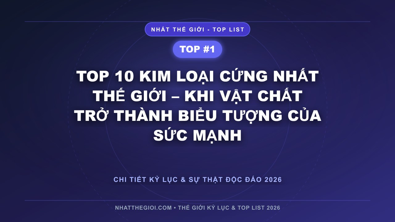 Top 10 Kim Loại Cứng Nhất Thế Giới – Khi Vật Chất Trở Thành Biểu Tượng Của Sức Mạnh - Top 10 Kim Loại Cứng Nhất Thế Giới – Khi Sức Mạnh Tự Nhiên Vượt Qua Giới Hạn Con Người