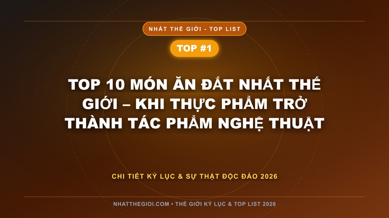 Top 10 Món Ăn Đắt Nhất Thế Giới – Khi Thực Phẩm Trở Thành Tác Phẩm Nghệ Thuật - MÓN ĂN ĐẮT NHẤT THẾ GIỚI 2025 – KHI ẨM THỰC TRỞ THÀNH NGHỆ THUẬT CỦA XA HOA