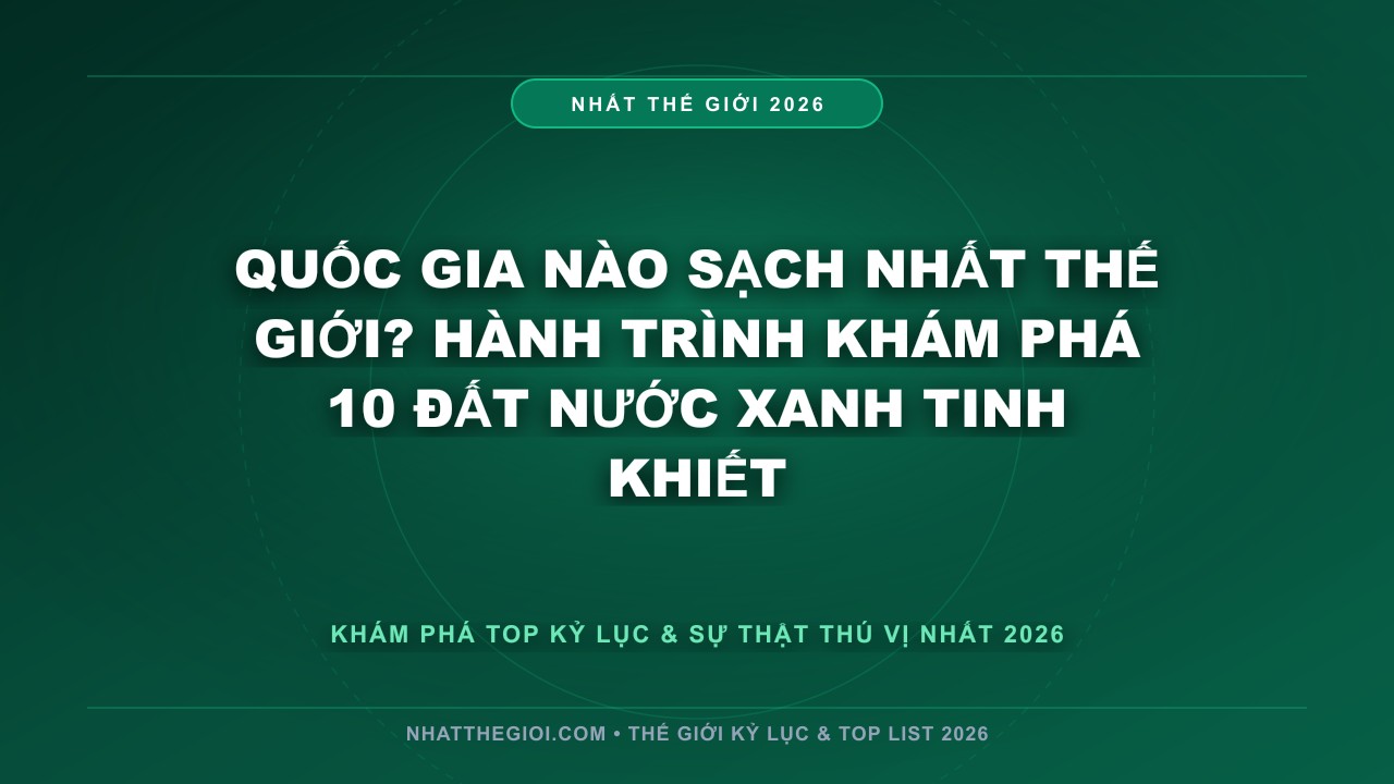 Hình ảnh kỷ lục Quốc gia nào sạch nhất thế giới? Hành trình khám phá 10 đất nước xanh tinh khiết mới nhất 2026