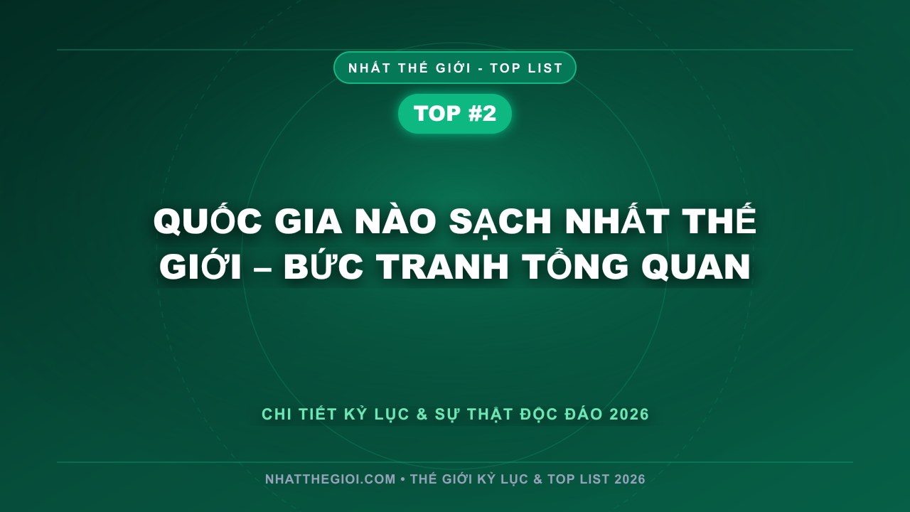 Quốc gia nào sạch nhất thế giới – Bức tranh tổng quan - Quốc gia nào sạch nhất thế giới? Hành trình khám phá 10 đất nước xanh tinh khiết