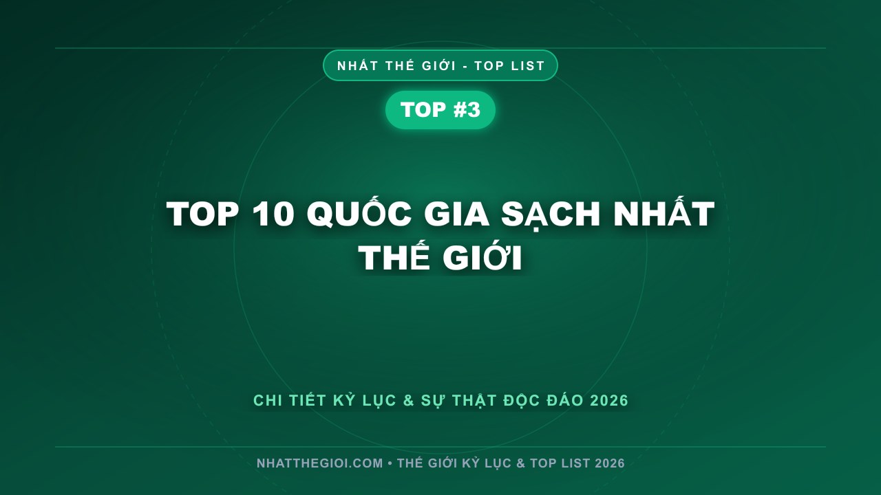 Top 10 quốc gia sạch nhất thế giới - Quốc gia nào sạch nhất thế giới? Hành trình khám phá 10 đất nước xanh tinh khiết