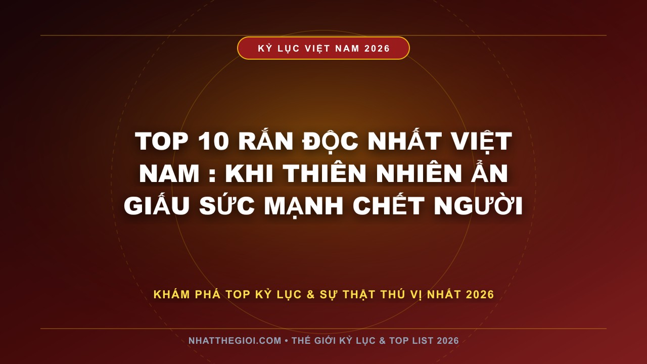 Hình ảnh kỷ lục Top 10 Rắn Độc Nhất Việt Nam mới nhất 2026