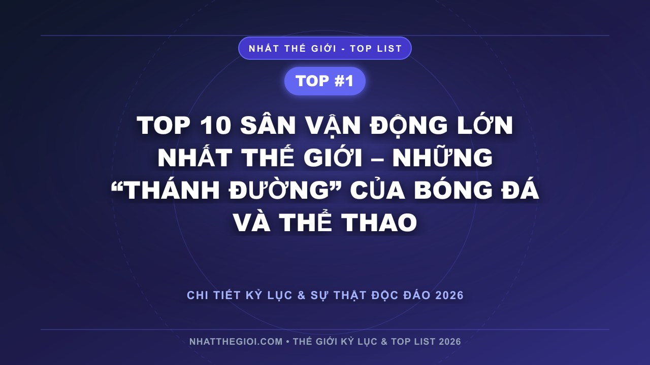 Top 10 sân vận động lớn nhất thế giới – Những “thánh đường” của bóng đá và thể thao - Sân vận động lớn nhất thế giới – Biểu tượng của thể thao và văn hóa