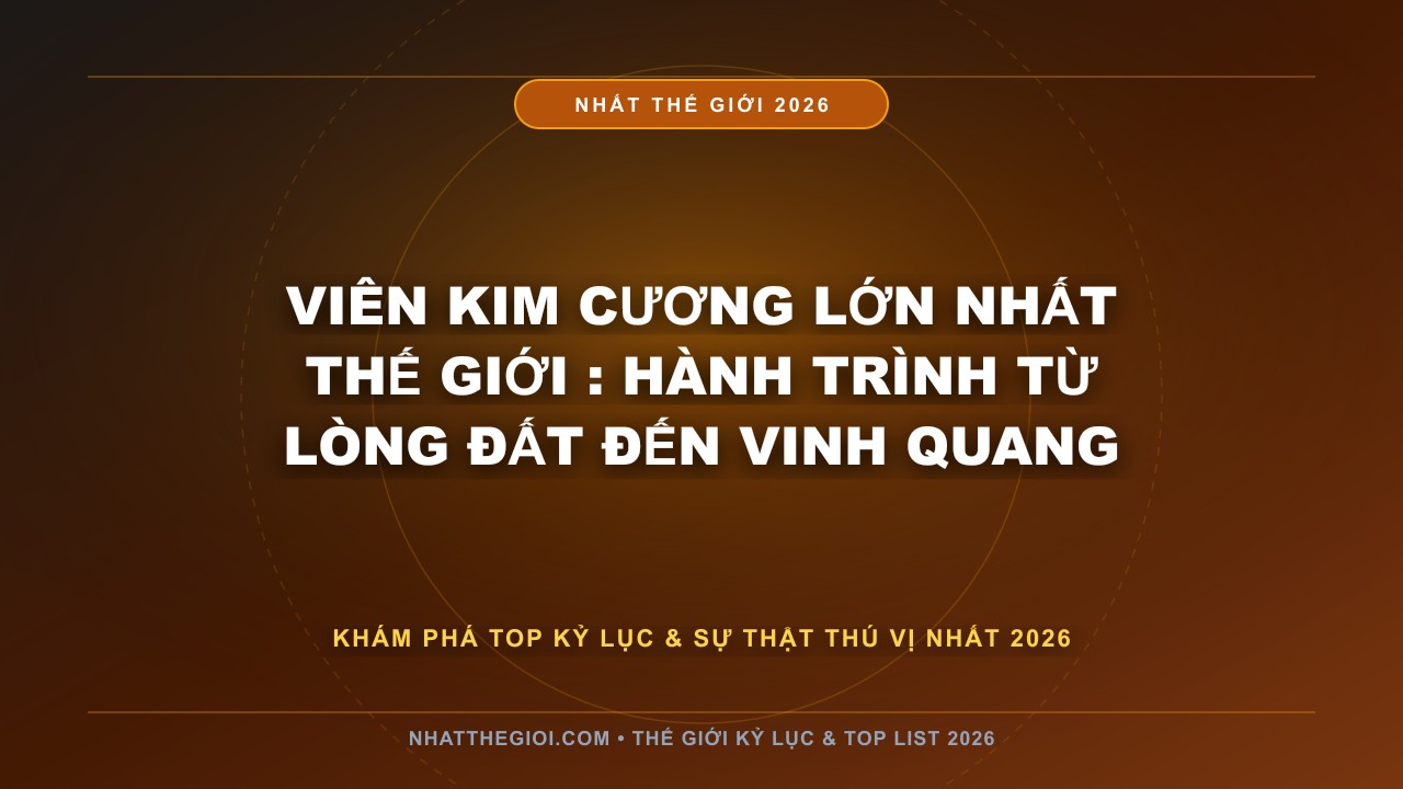 Hình ảnh kỷ lục Viên Kim Cương Lớn Nhất Thế Giới mới nhất 2026